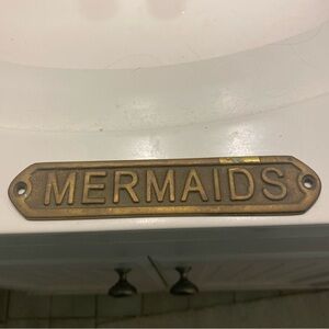 Mermaids Brass Plaque